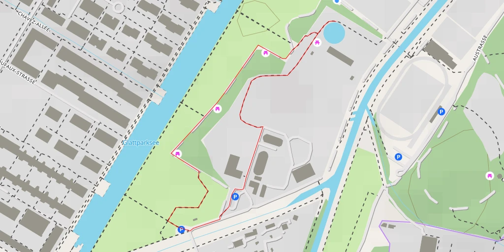 Map of the trail for Spiel-Raum ara glatt - Electra-Strasse