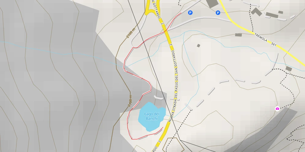 Map of the trail for Lago dei Banchi