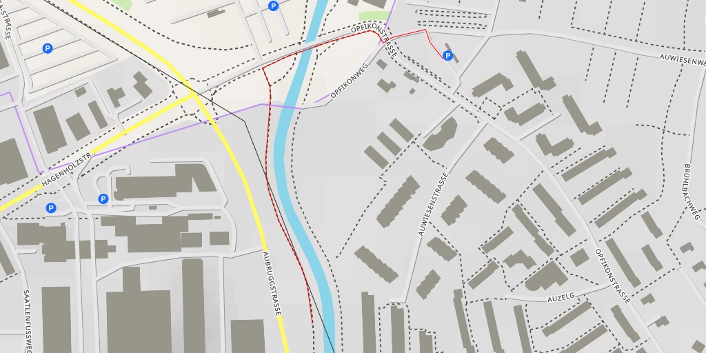 Map of the trail for Auzelg - Zürich