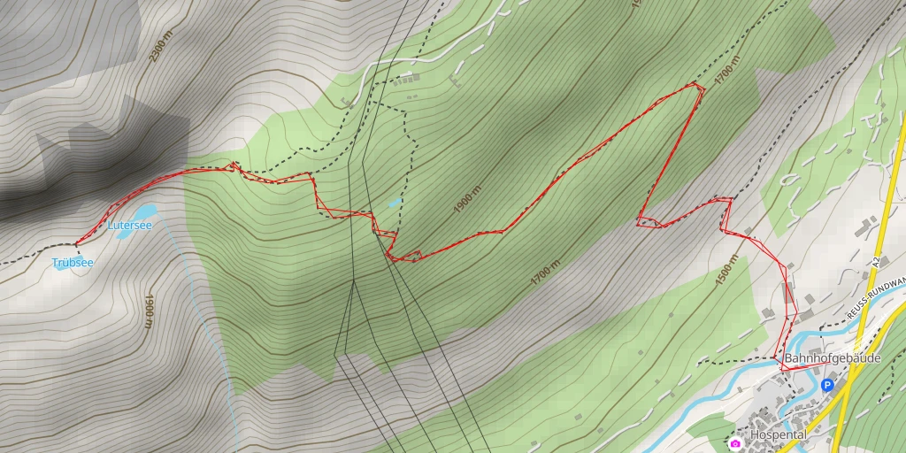 Map of the trail for Trübsee