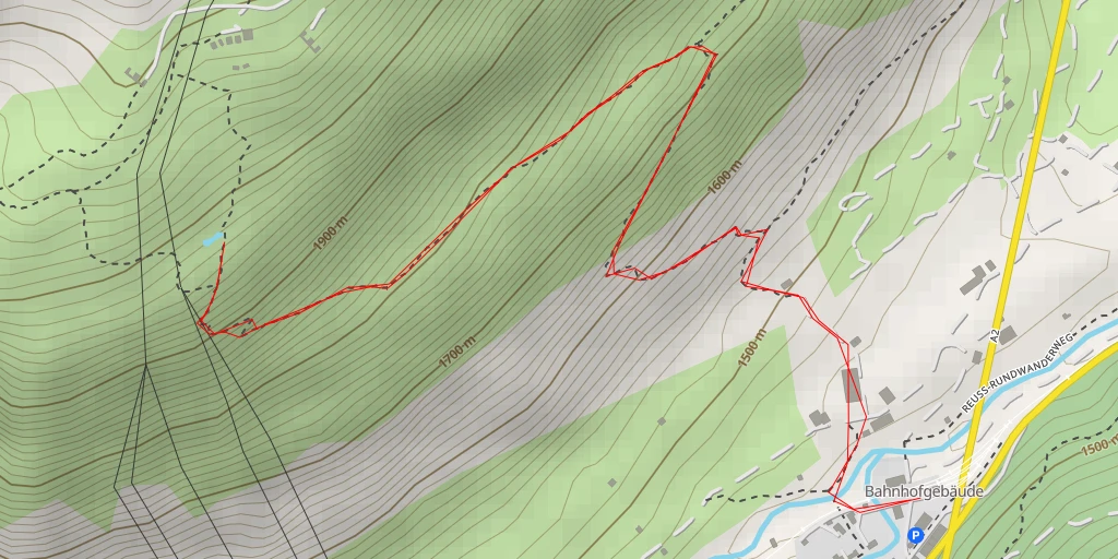 Carte de l'itinéraire :  Ursener Höhenweg - Ursener Höhenweg