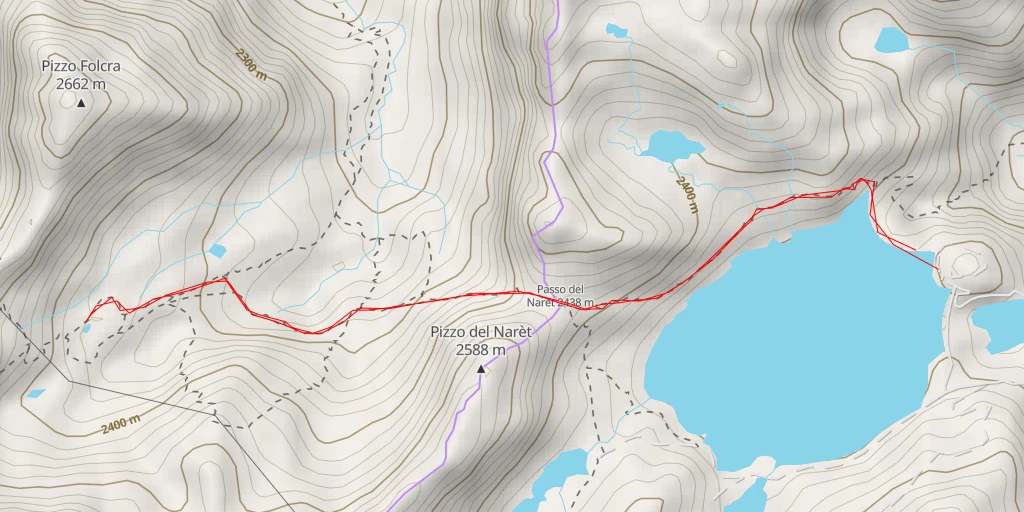 Map of the trail for Capanna Cristallina