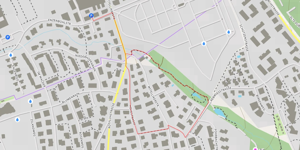 Map of the trail for Rebwiesstrasse