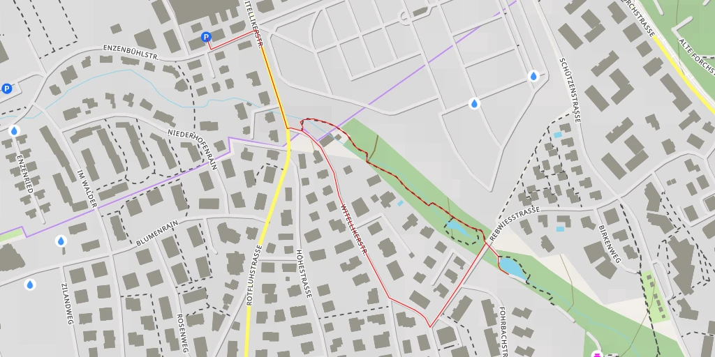 Carte de l'itinéraire :  Fohrbachstrasse