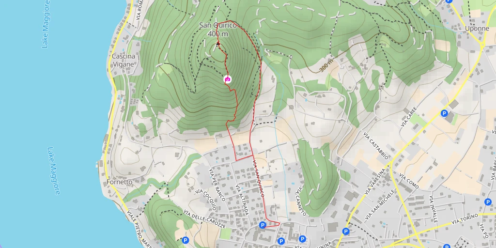 Map of the trail for San Quirico