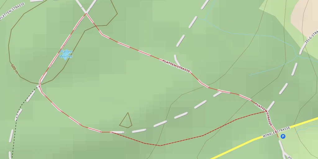 Map of the trail for Platten Weiher