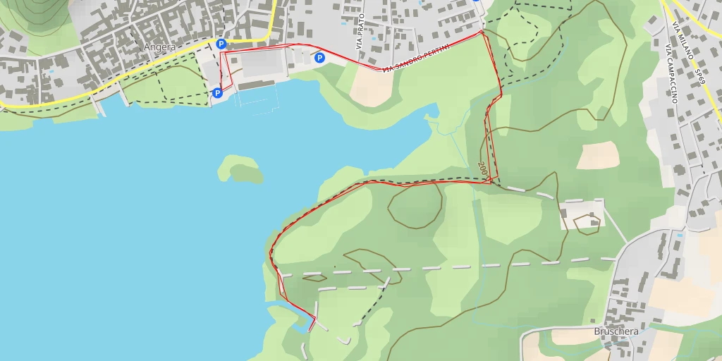 Map of the trail for Via Bruschera