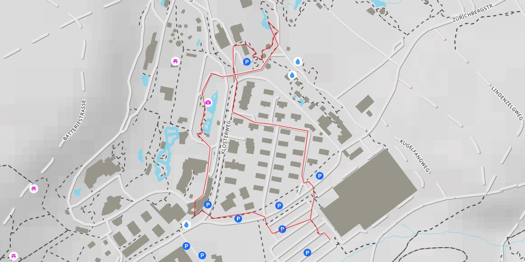 Carte de l'itinéraire :  Zoo Zürich - Sagentobelstrasse - Zürich