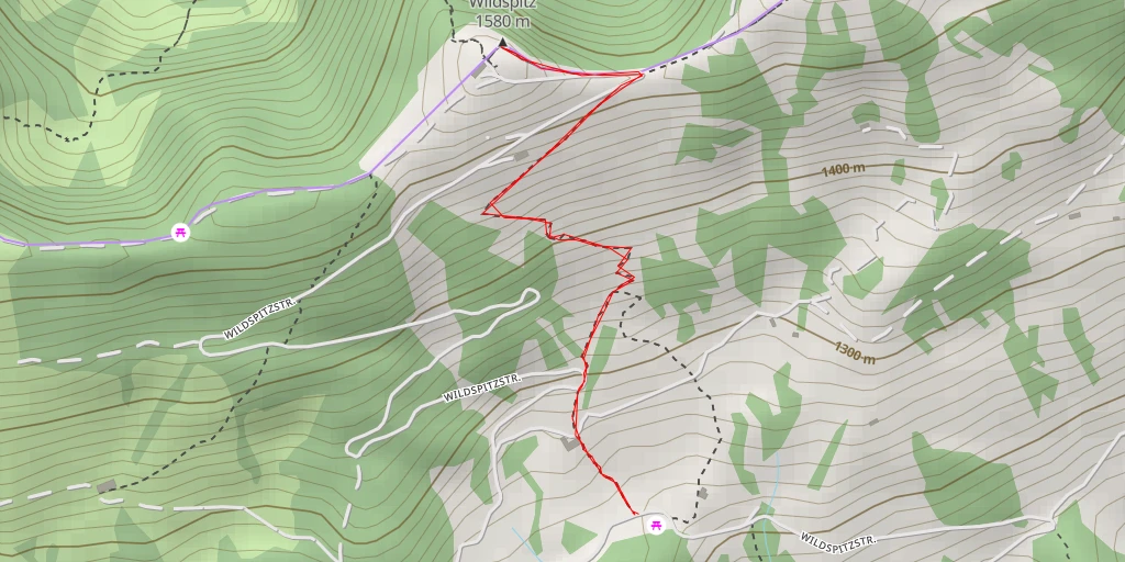 Map of the trail for Wildspitz