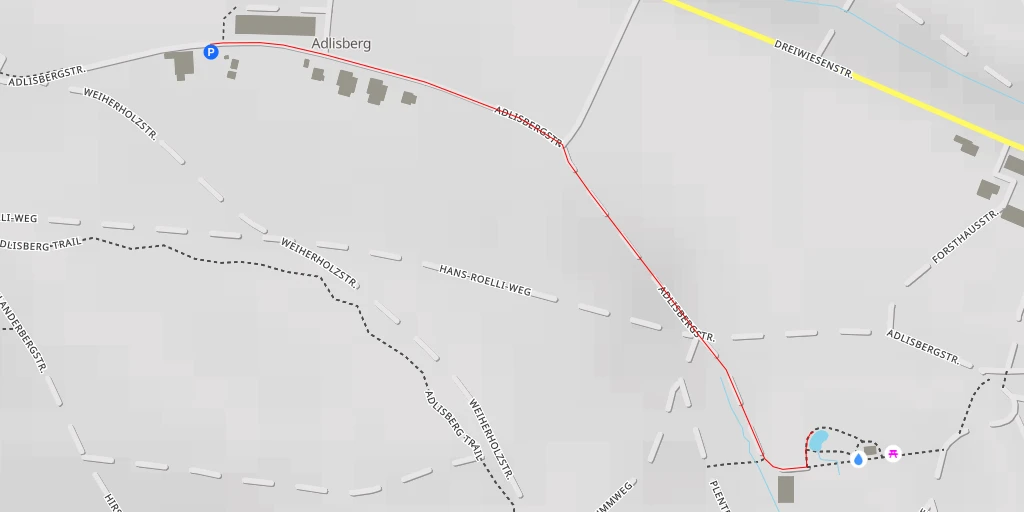 Map of the trail for ETH GMA - Adlisbergstrasse - Zürich