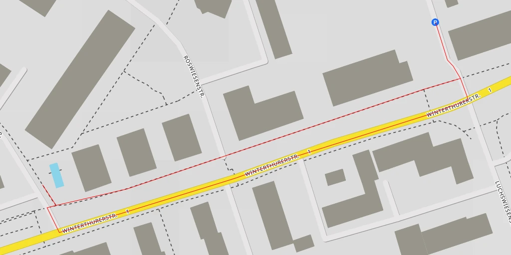 Carte de l'itinéraire :  Luegislandstrasse - Zürich