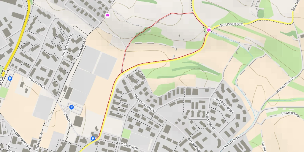 Map of the trail for Augwilerstrasse