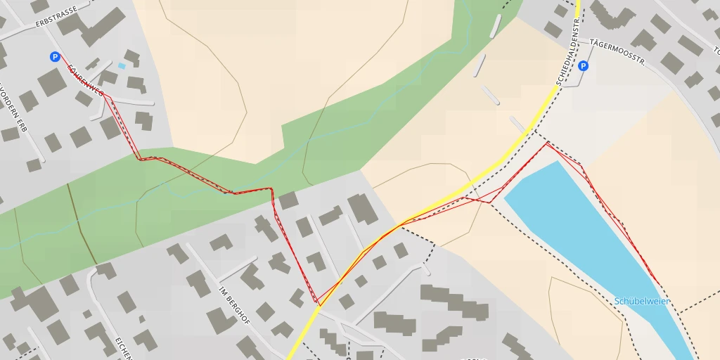 Map of the trail for Tägermoosstrasse