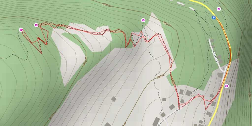 Map of the trail for Hochfluh