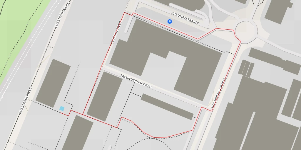 Map of the trail for Am Stadtrand