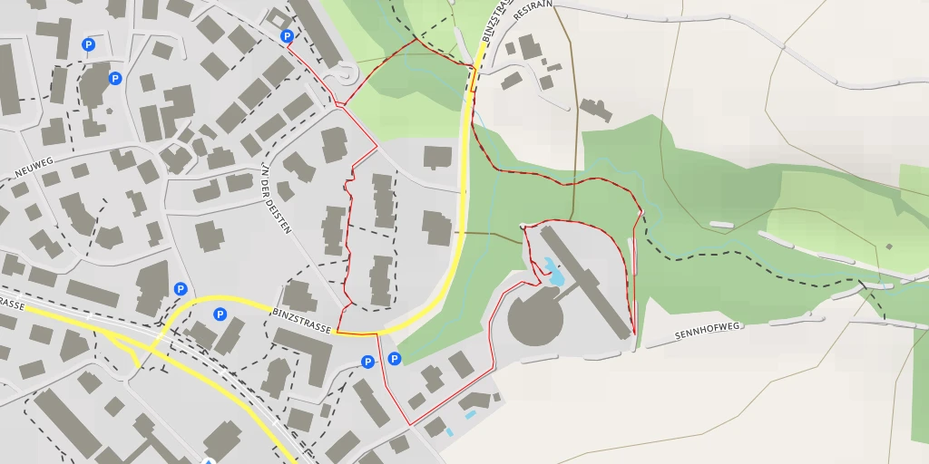 Map of the trail for Tertianum Residenz Zollikerberg - Sennhofweg