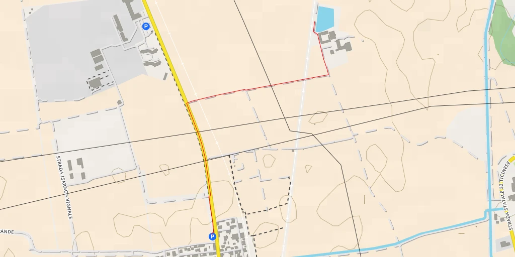 Map of the trail for Strada Cascina Mirabella - Strada Cascina Mirabella - Novara