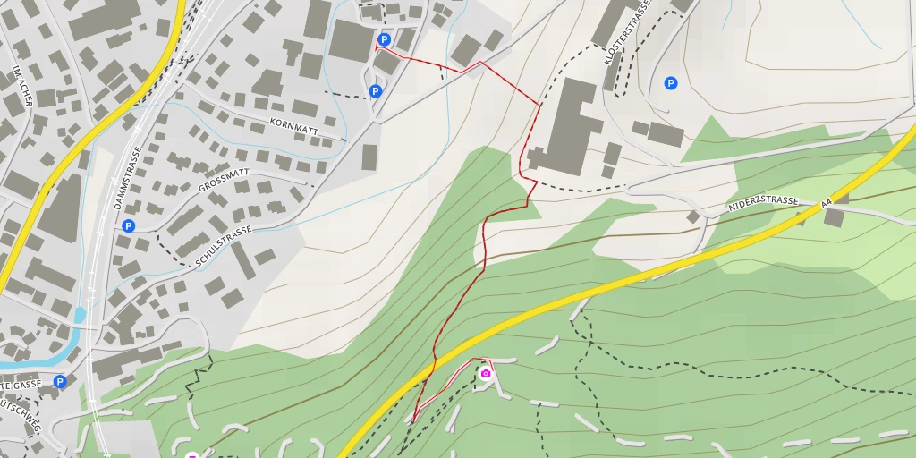 Map of the trail for Mythenblick