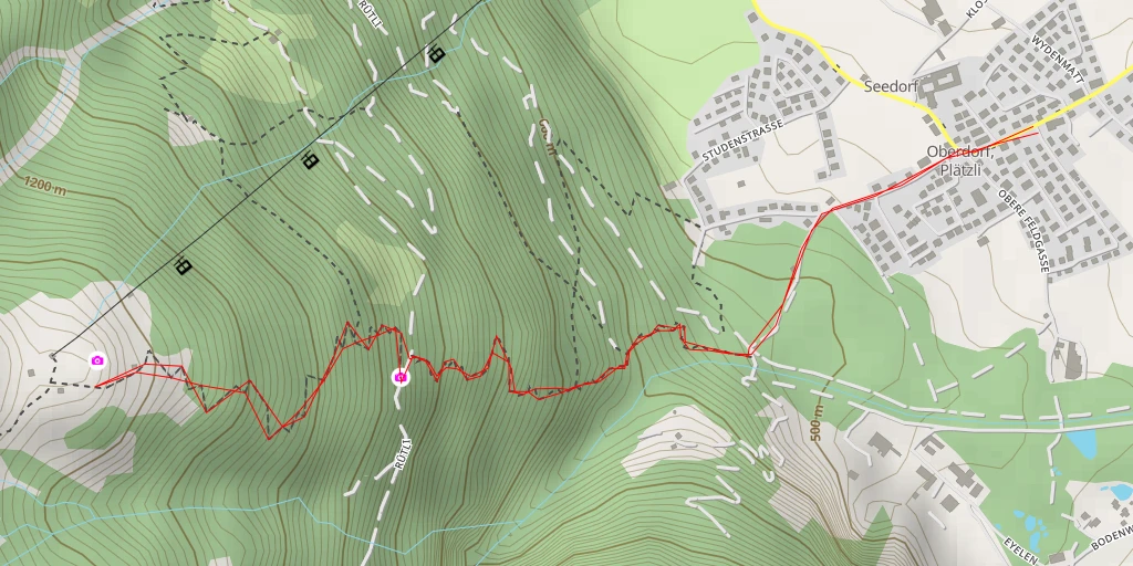 Map of the trail for Gitschenberg - Seedorf UR