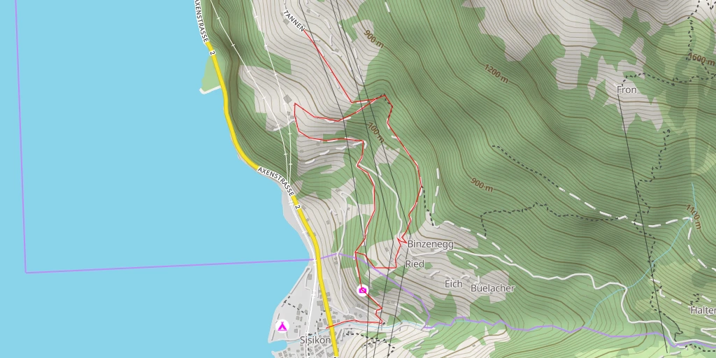 Map of the trail for Schiltistrasse - Morschach