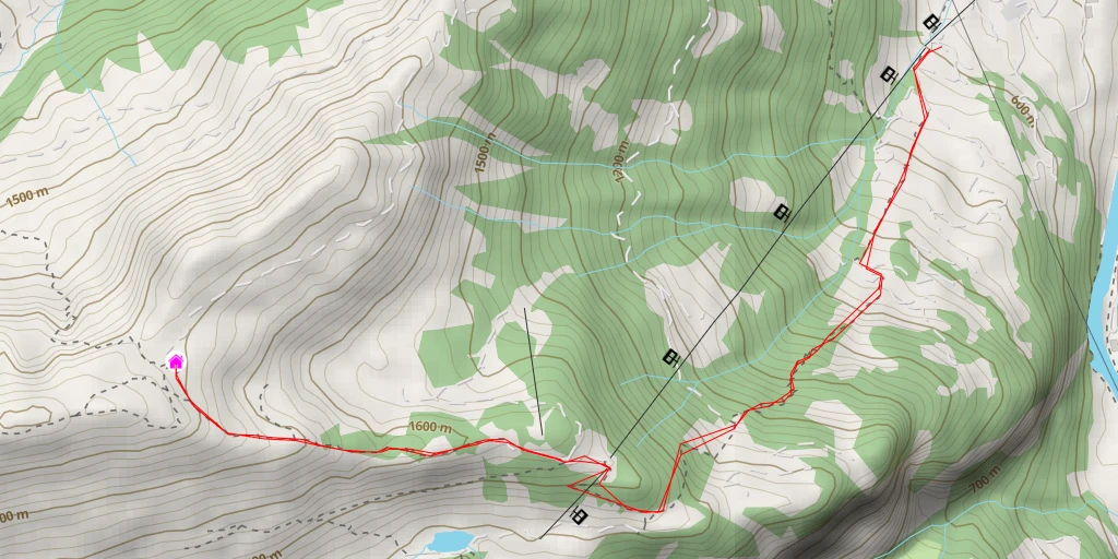 Map of the trail for Alp Grat