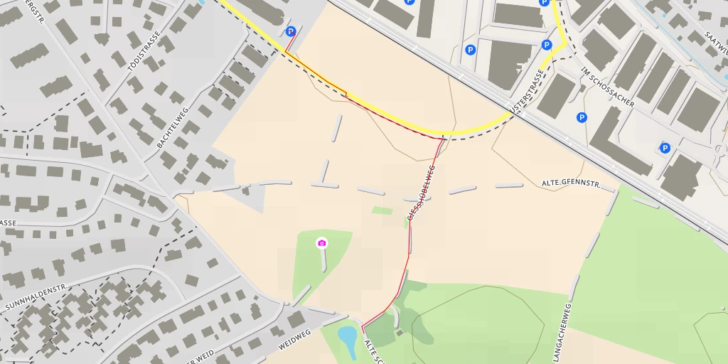 Map of the trail for Alte Schwerzenbachstrasse - Alte Schwerzenbachstrasse