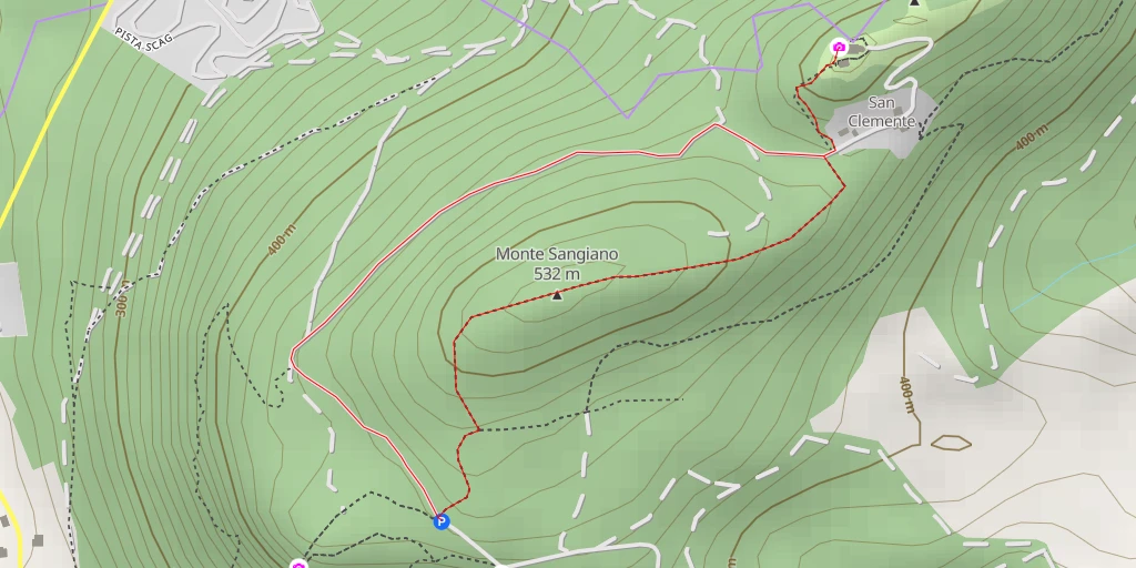 Carte de l'itinéraire :  San Clemente