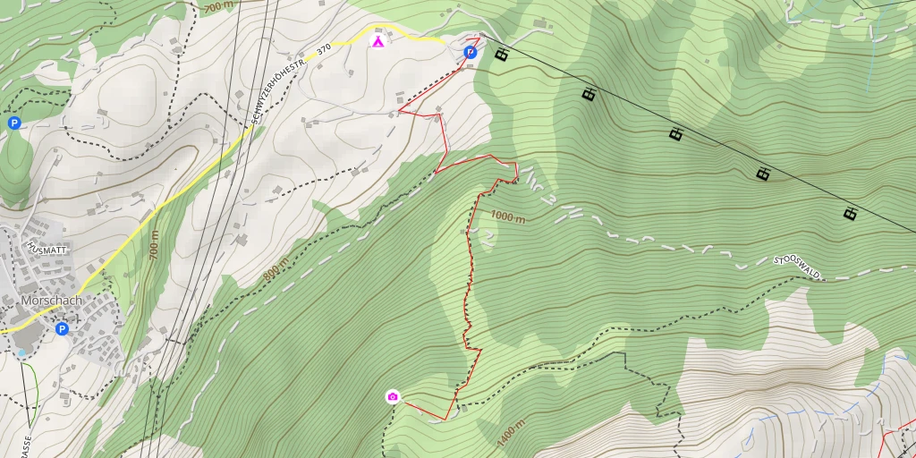 Map of the trail for Eu - Morschach