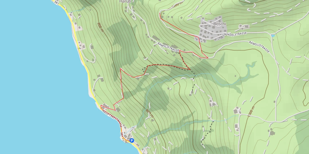 Carte de l'itinéraire :  Grindelegg - Oberägeri
