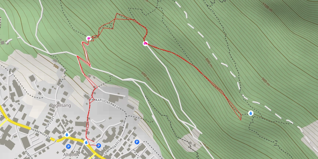Map of the trail for Nussbäumli - Altdorf