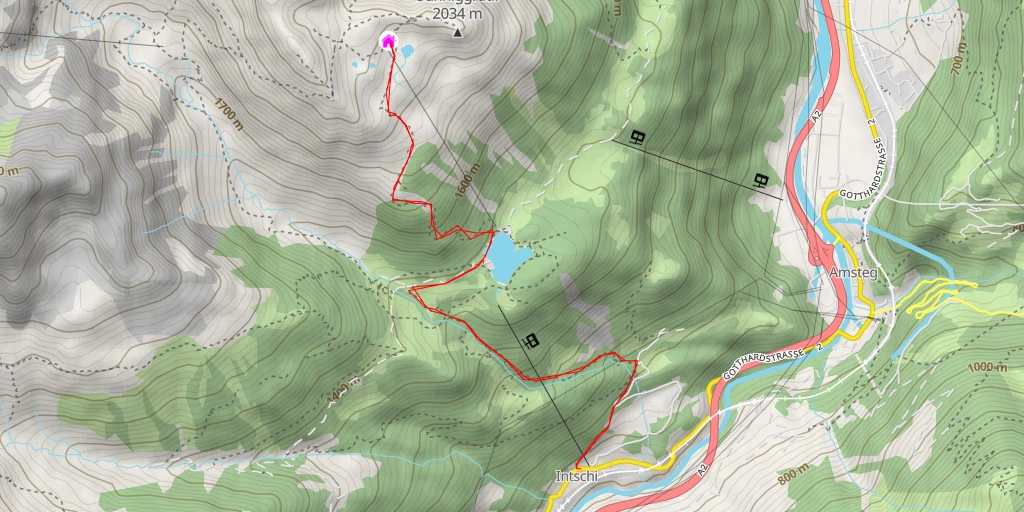 Map of the trail for Bergrestaurant Sunniggratli
