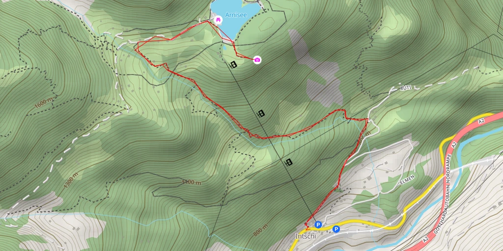 Map of the trail for Kanzeli