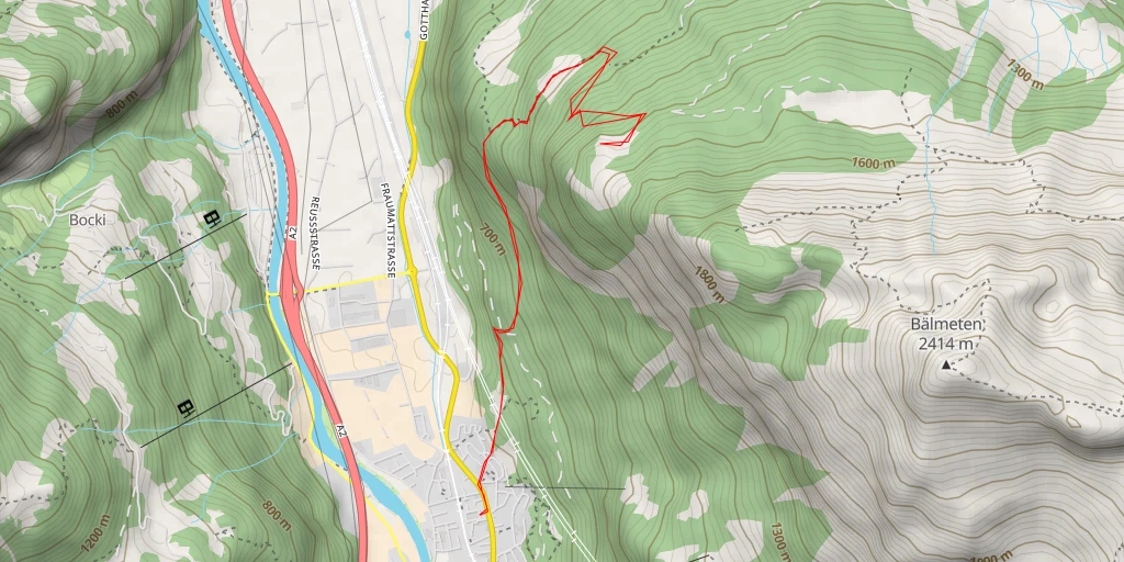 Map of the trail for Alp Schilt