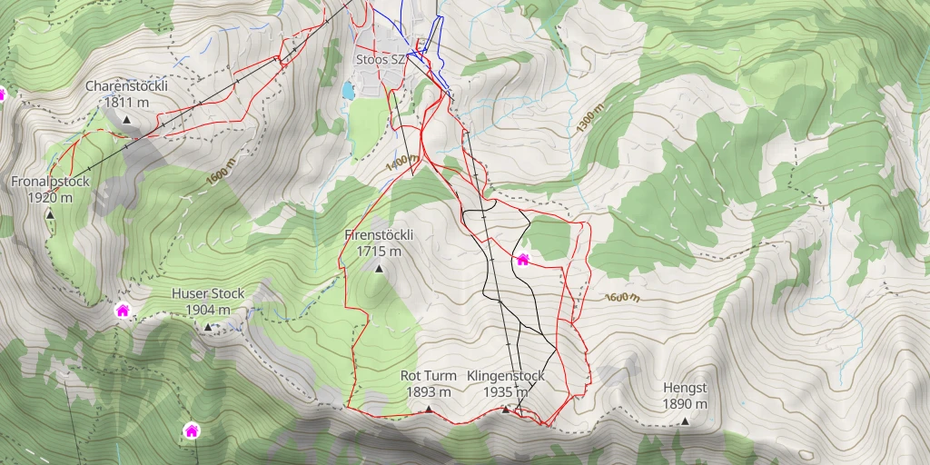 Map of the trail for Klingenstock