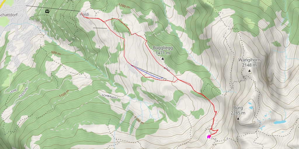 Map of the trail for Stafelalp