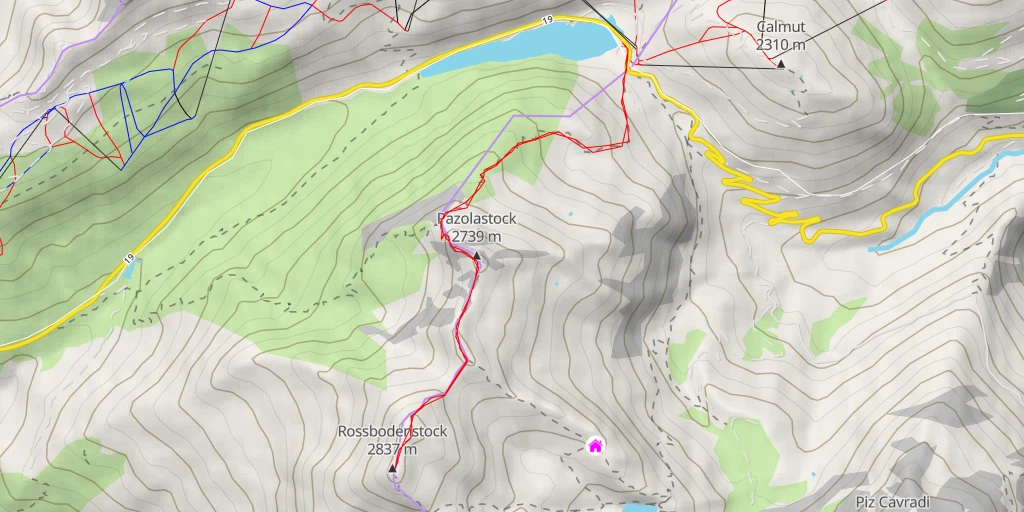 Carte de l'itinéraire :  Rossbodenstock