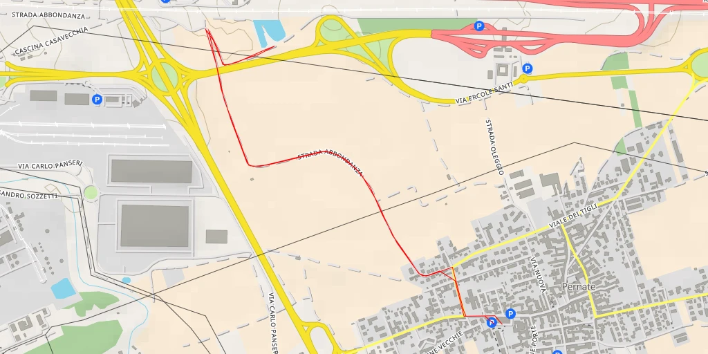 Map of the trail for Novara