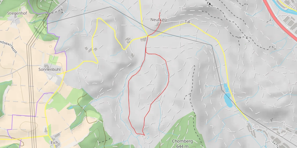 Map of the trail for Zytmoosstrasse - Winterthur