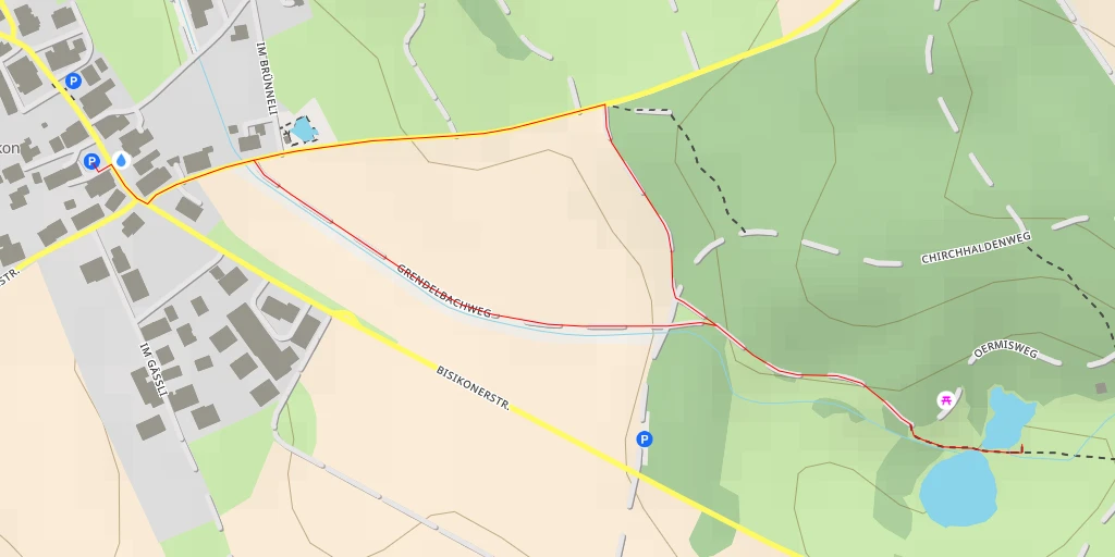 Carte de l'itinéraire :  Oermisweg - Illnau-Effretikon