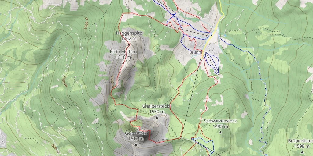 Map of the trail for  Mythen trilogie