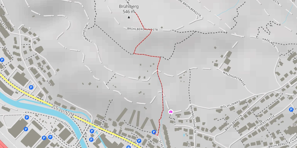 Map of the trail for Brühlberg