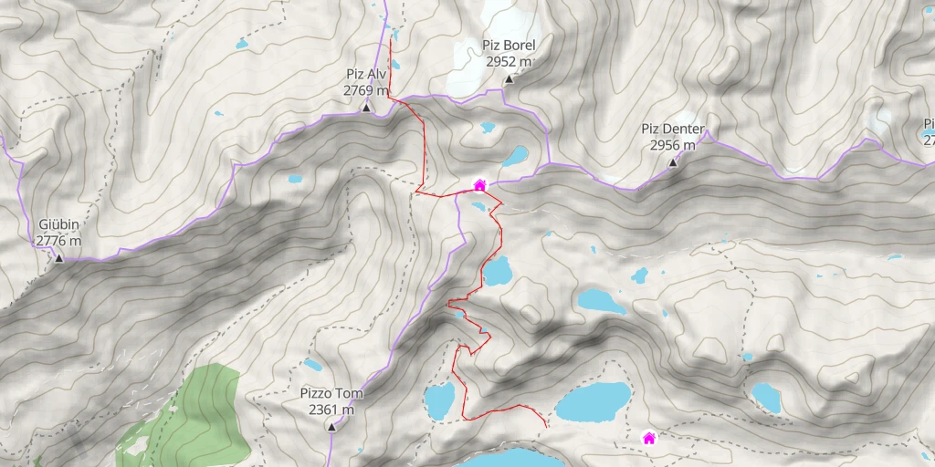 Map of the trail for Tujetsch - Tujetsch