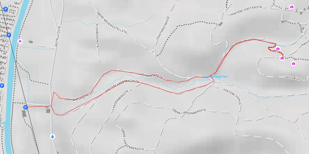 Map of the trail for Vogellehrpfad - Vogellehrpfad - Winterthur