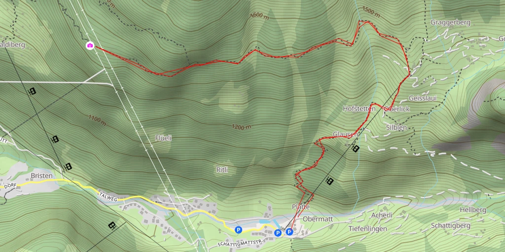 Map of the trail for Eisten