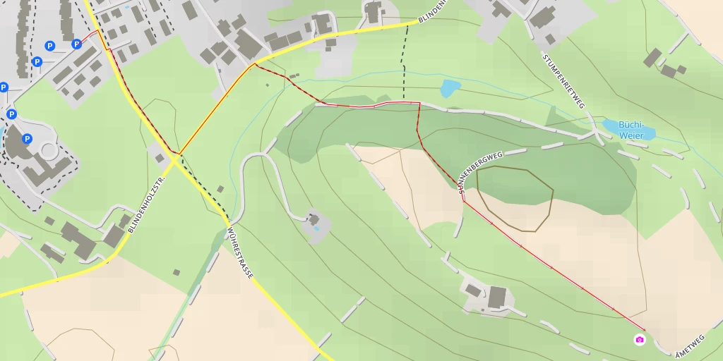 Map of the trail for Ämetweg - Uster