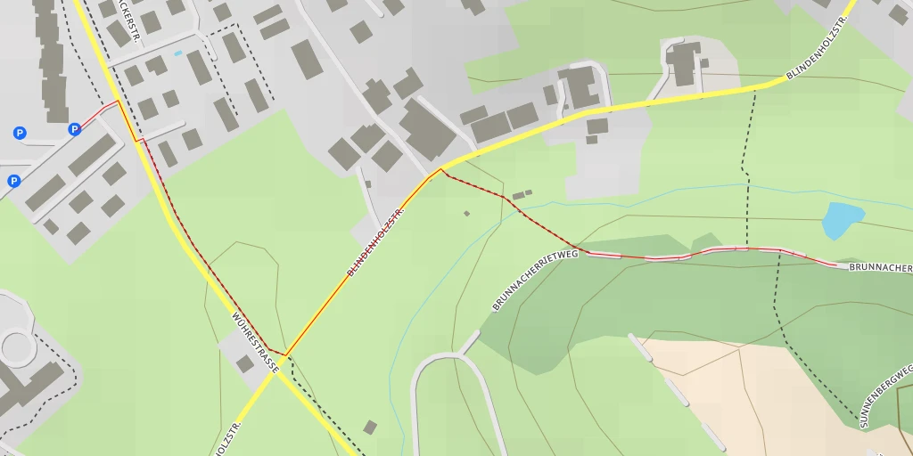 Map of the trail for Brunnacherrietweg
