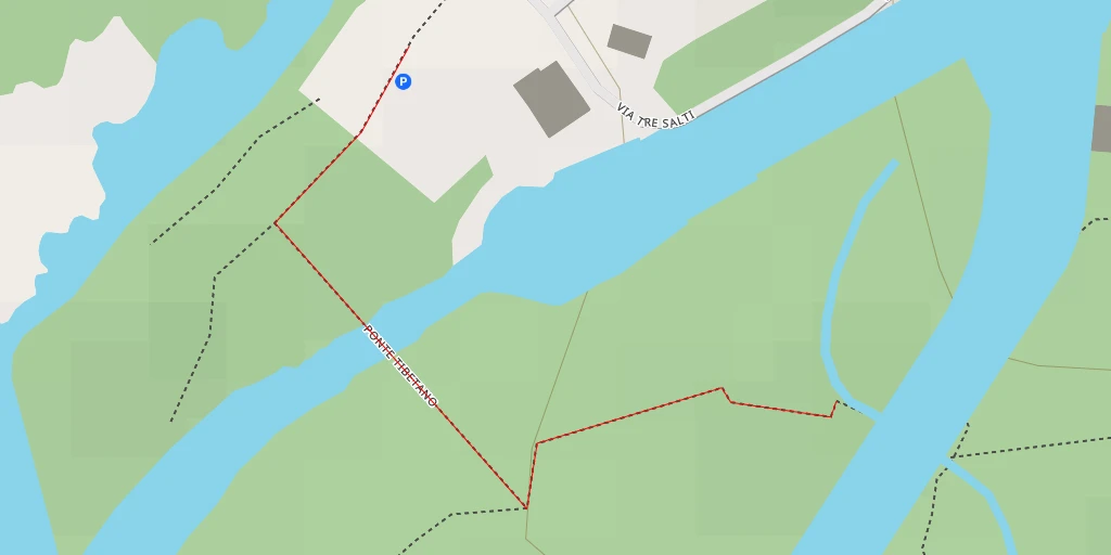 Map of the trail for Via Tre Salti - Via Tre Salti