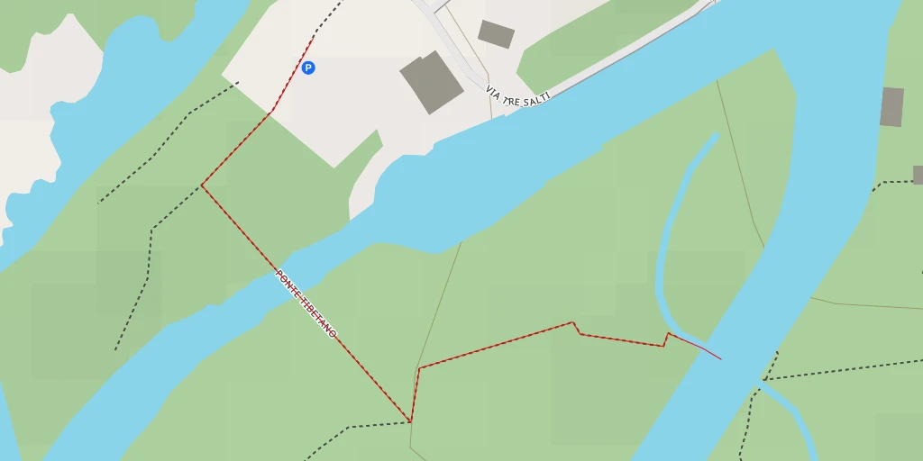 Map of the trail for Via Tre Salti - Via Tre Salti