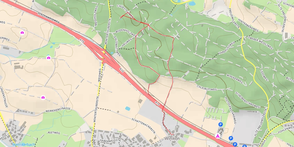 Map of the trail for Bodenholzweg - Bodenholzweg