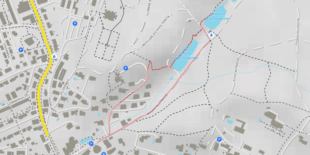 Map of the trail for Mittlerer Walcheweiher